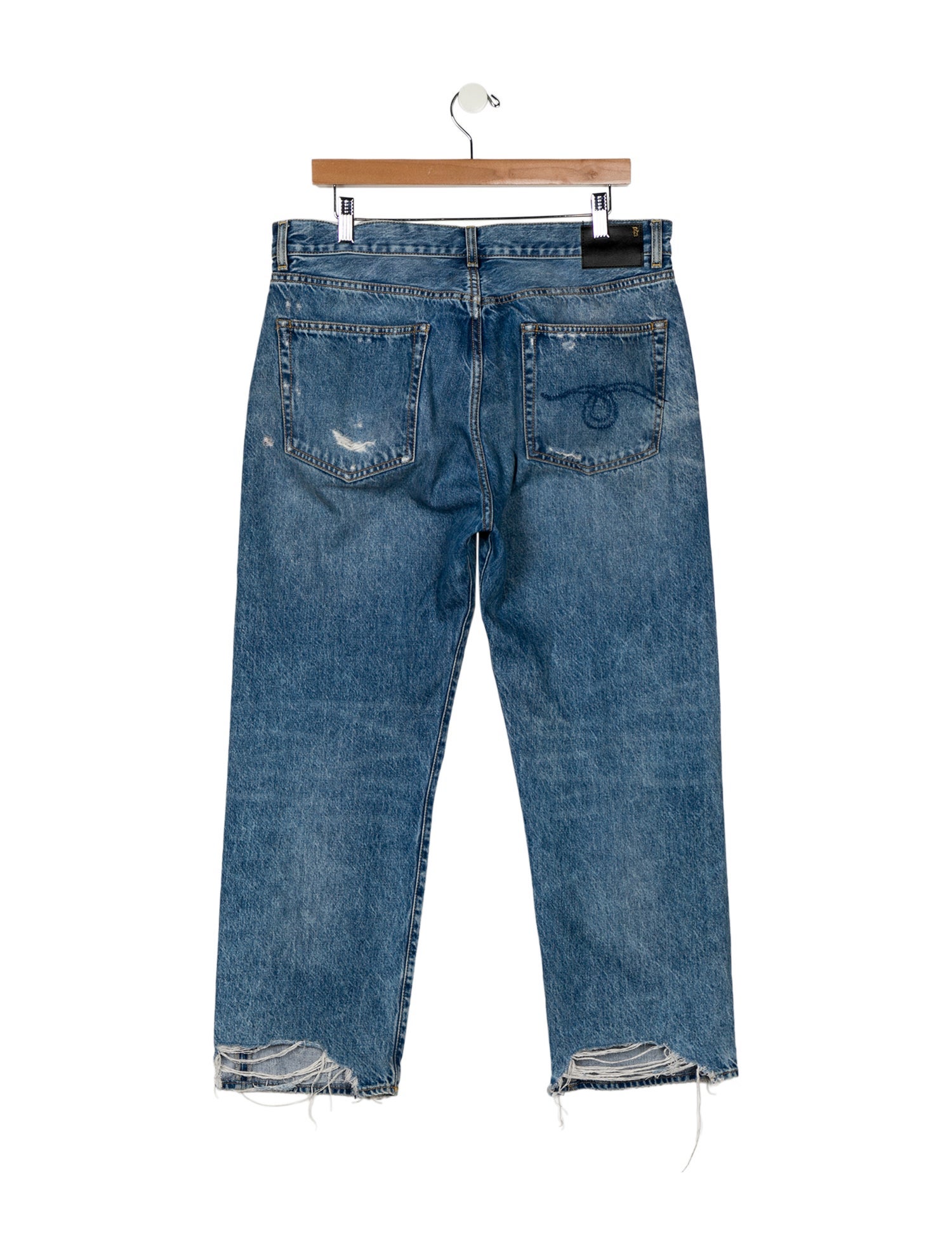 R13 High-Rise Straight Leg Jeans